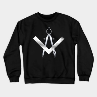 Masonic Styled Drafting  Square and Compass Crewneck Sweatshirt